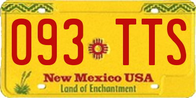NM license plate 093TTS