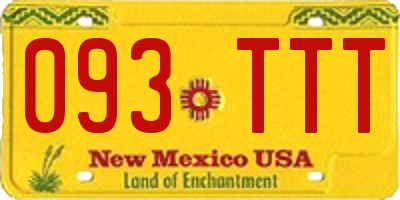 NM license plate 093TTT