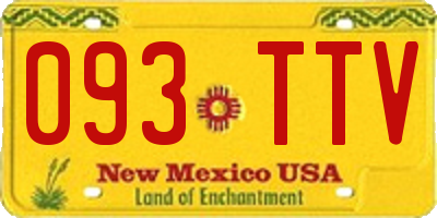 NM license plate 093TTV