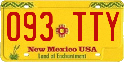 NM license plate 093TTY