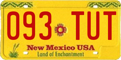 NM license plate 093TUT