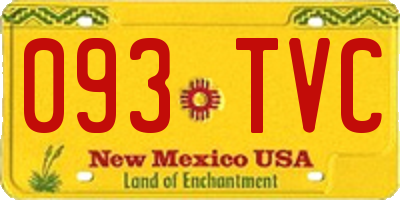 NM license plate 093TVC