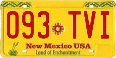 NM license plate 093TVI