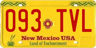 NM license plate 093TVL