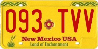 NM license plate 093TVV
