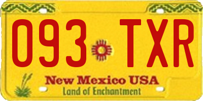 NM license plate 093TXR