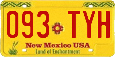 NM license plate 093TYH