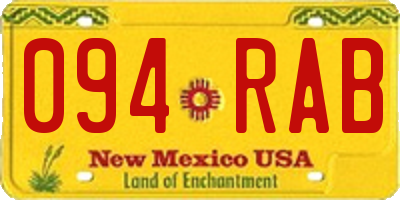 NM license plate 094RAB