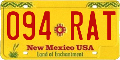 NM license plate 094RAT