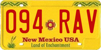 NM license plate 094RAV