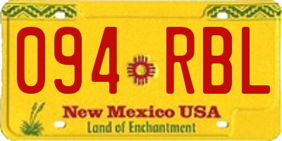 NM license plate 094RBL