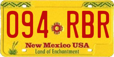 NM license plate 094RBR