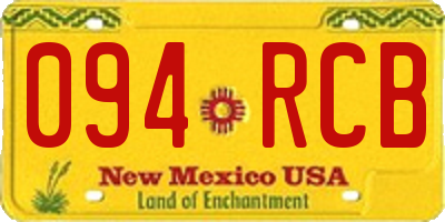 NM license plate 094RCB