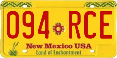 NM license plate 094RCE