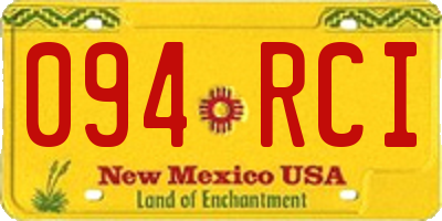 NM license plate 094RCI