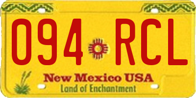 NM license plate 094RCL