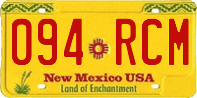 NM license plate 094RCM