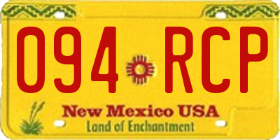 NM license plate 094RCP
