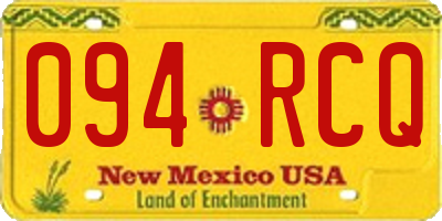 NM license plate 094RCQ