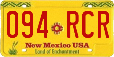 NM license plate 094RCR