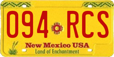 NM license plate 094RCS