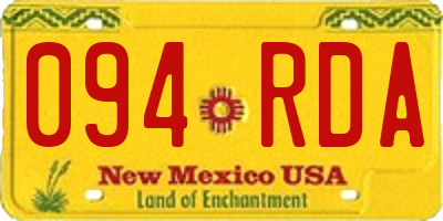 NM license plate 094RDA