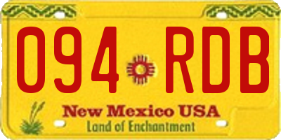 NM license plate 094RDB