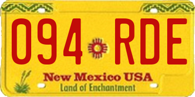 NM license plate 094RDE