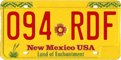 NM license plate 094RDF