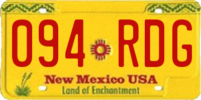 NM license plate 094RDG