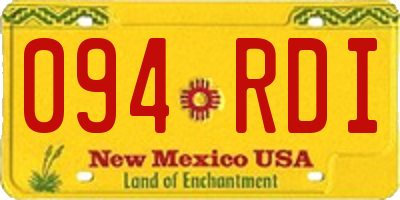 NM license plate 094RDI