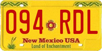 NM license plate 094RDL
