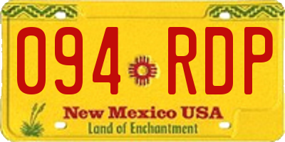NM license plate 094RDP