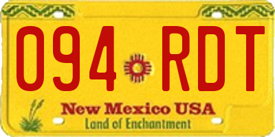 NM license plate 094RDT