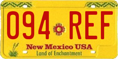 NM license plate 094REF