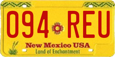 NM license plate 094REU