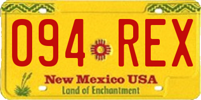 NM license plate 094REX