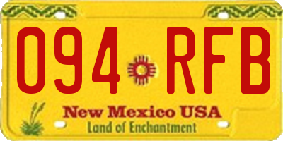 NM license plate 094RFB