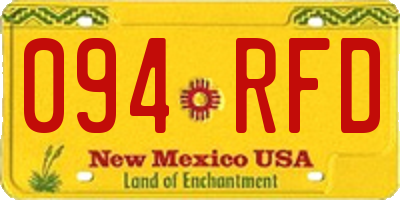 NM license plate 094RFD