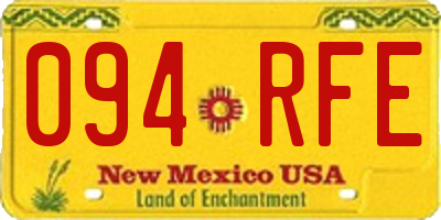 NM license plate 094RFE