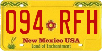 NM license plate 094RFH