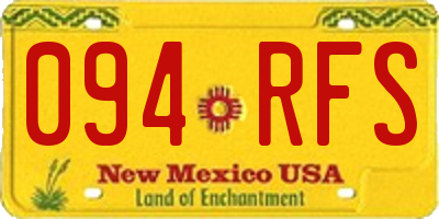 NM license plate 094RFS