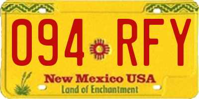NM license plate 094RFY