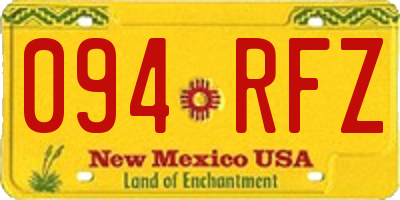 NM license plate 094RFZ