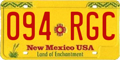 NM license plate 094RGC