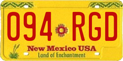 NM license plate 094RGD