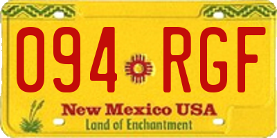 NM license plate 094RGF