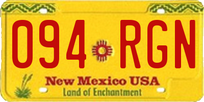 NM license plate 094RGN