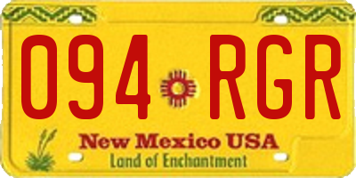 NM license plate 094RGR