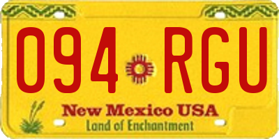 NM license plate 094RGU